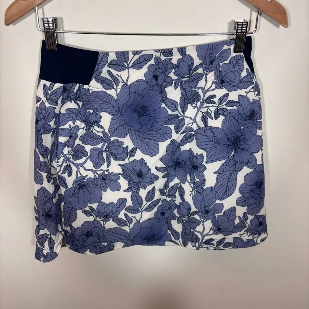 Walter Hagen Performance 11 Lightweight Golf Skort 16” NWT XS Blooms Mid Blue